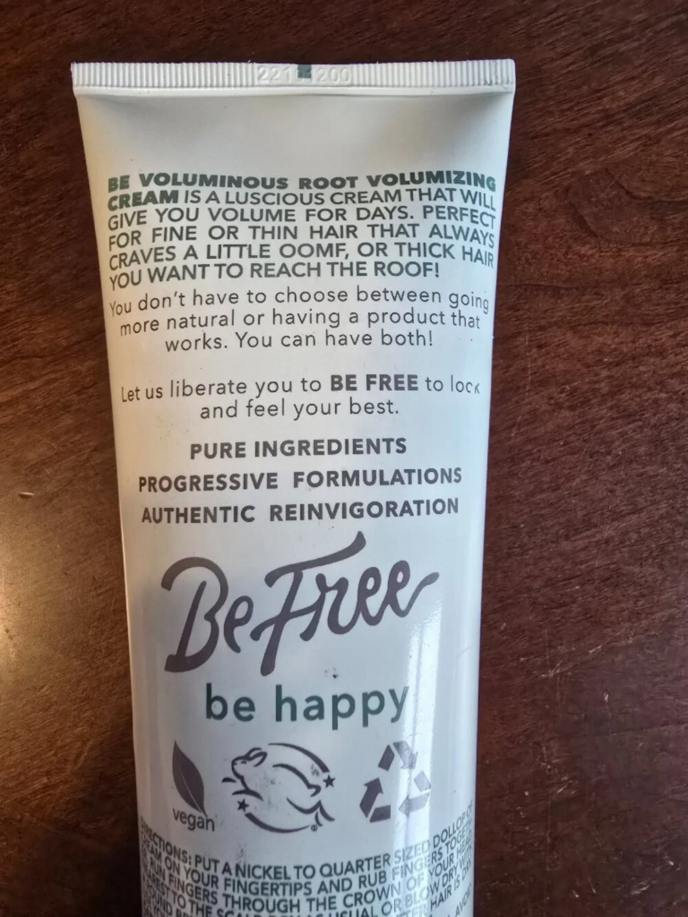 Be Free by Danielle Fishel Be Voluminous Root Volumizing Cream 8 fl oz – Vegan